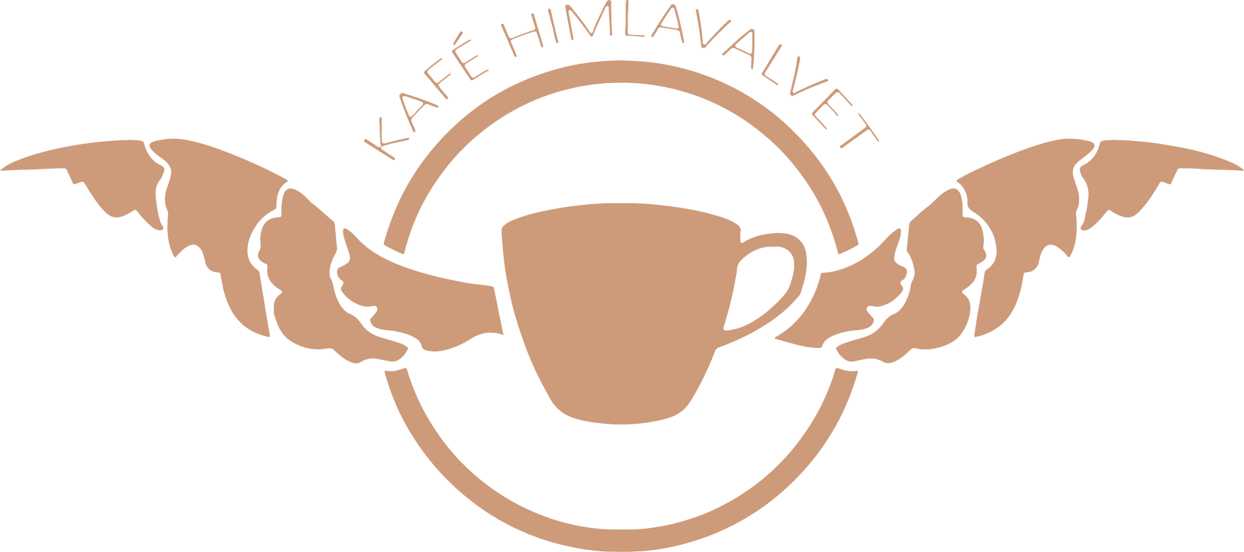 En avdelare med beige linjer och Himlavalvets logotyp.